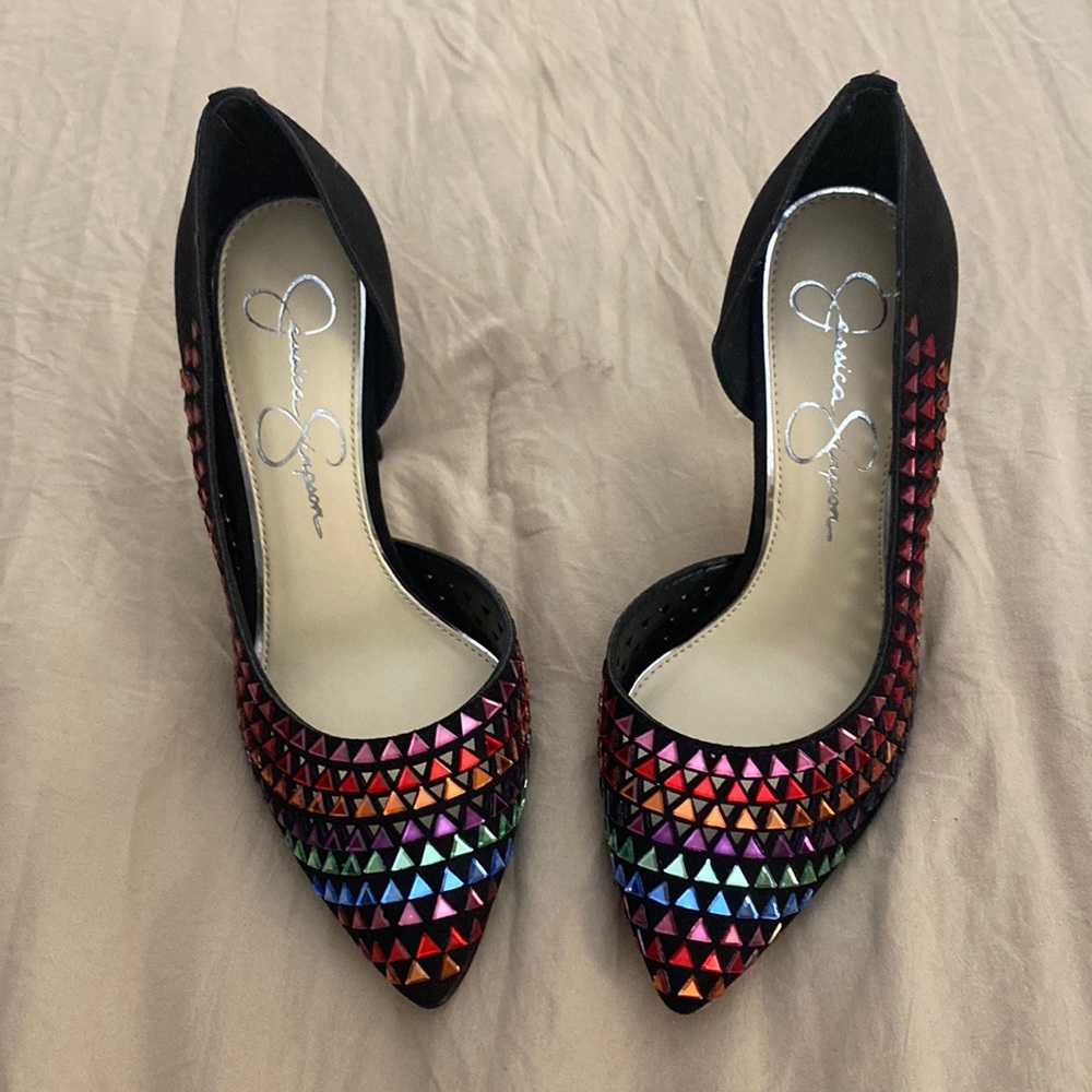 Jessica Simpson jeweled heels